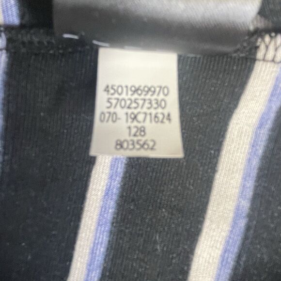 Chico's Travelers Top SZ 4 (20)Black White Striped Slinky Knit Flare Sleeve Boho - Picture 13 of 15